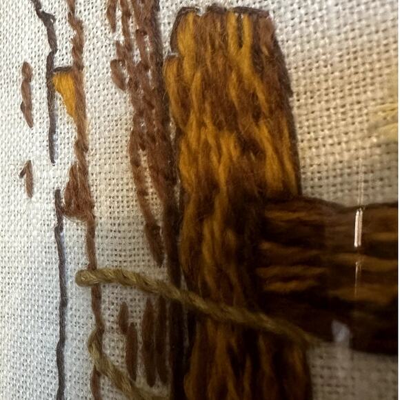 Holly Hobbie Garden Gate Embroidered Needle Point Vintage Framed Art - Picture 9 of 12